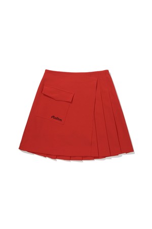 여성 뒷플리츠 카고형 스커트 ORANGE (WOMAN)_ORANGE-a