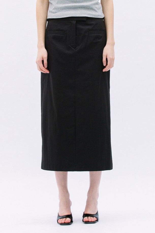 WEARIS - 롱스커트 - Low rise Classic Pencil Skirt_Black