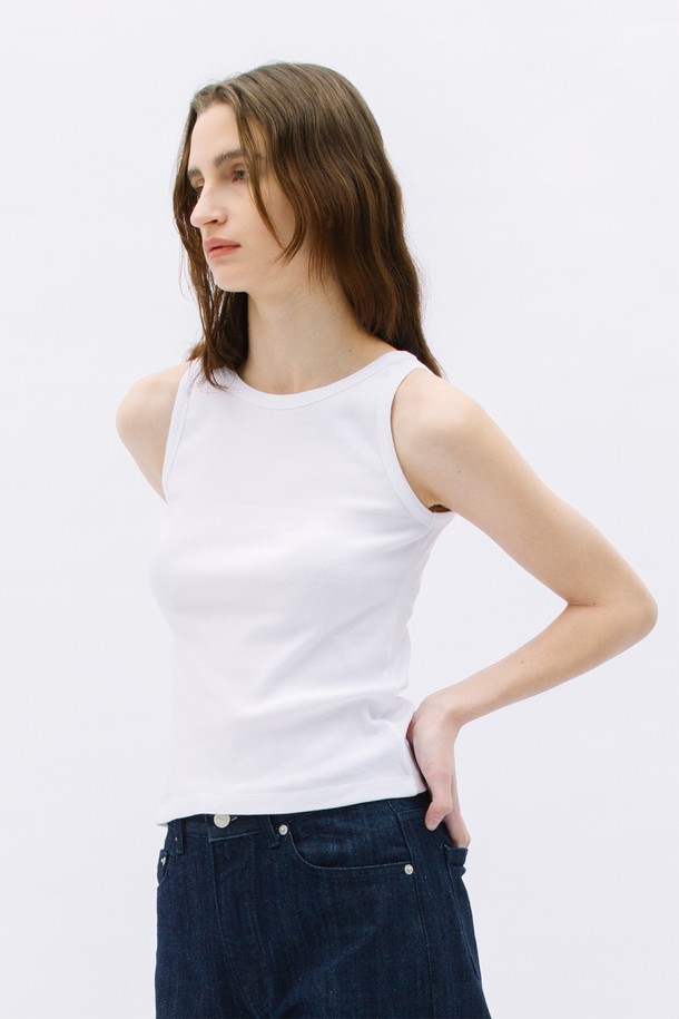 WEARIS - 민소매티셔츠 - Cotton Sleeveless Top_3colors