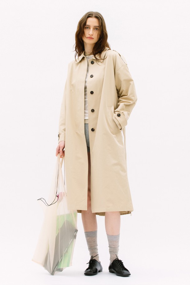 WEARIS - 트렌치코트 - Single Trench Coat_Beige