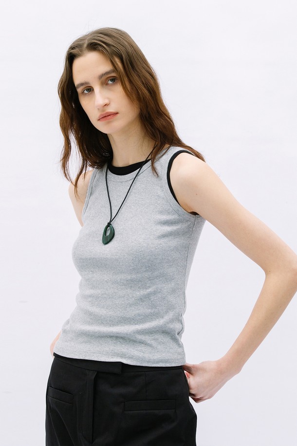 WEARIS - 민소매티셔츠 - Cotton Sleeveless Top_3colors