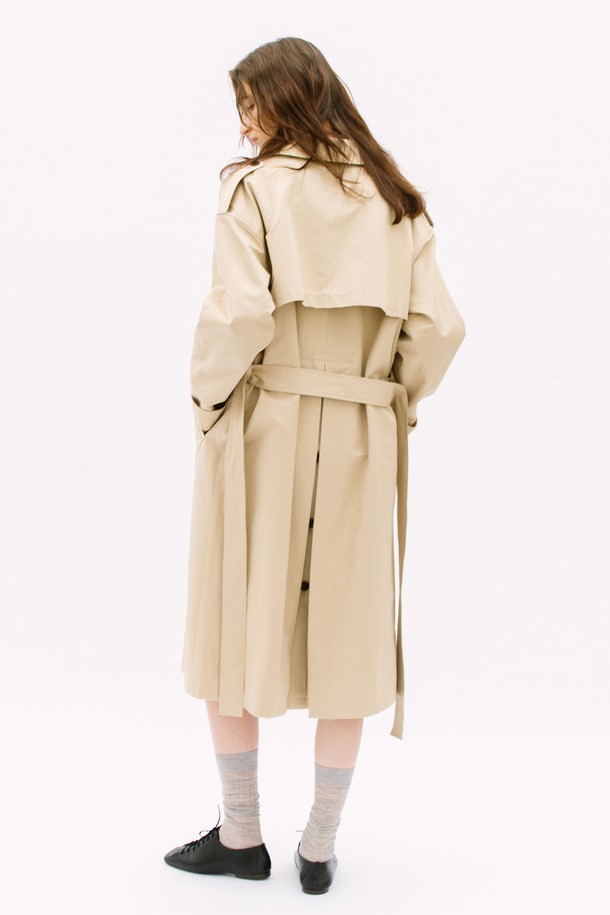 WEARIS - 트렌치코트 - Single Trench Coat_Beige