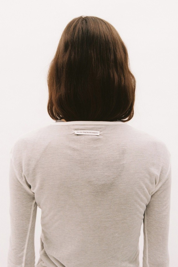 WEARIS - 긴소매 티셔츠 - Layered Long Sleeve See Through T-shirt_White