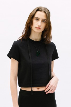 Crop Half Sleeve T-shirt_3colors