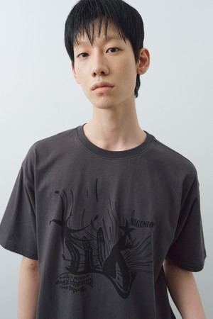 BU 스타피쉬 그래픽 티셔츠 (그레이)