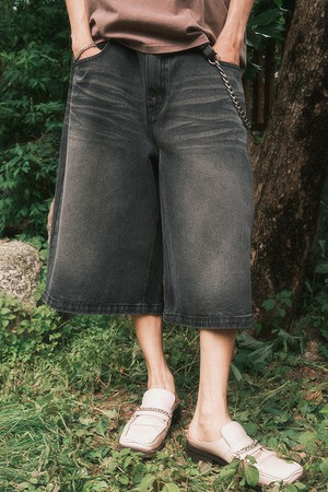 버뮤다 데님 쇼츠 (블랙)