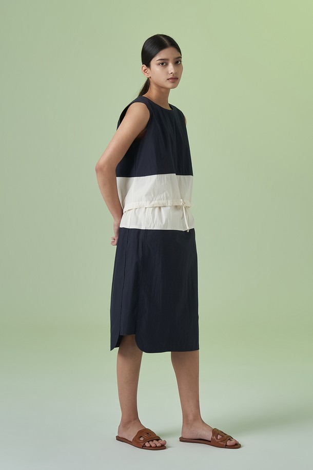 IOLO - 미디스커트 - Women Easy Twotone Skirt