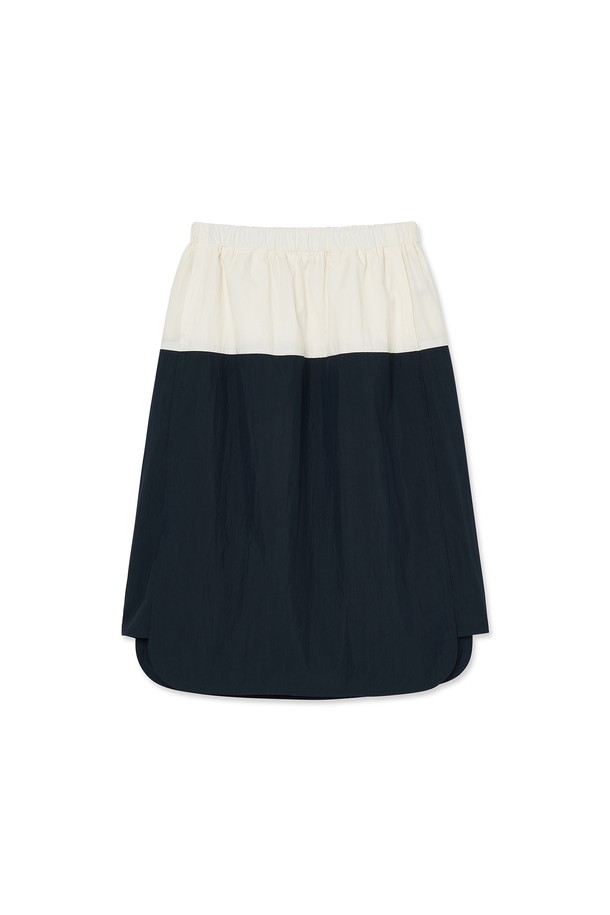 IOLO - 미디스커트 - Women Easy Twotone Skirt