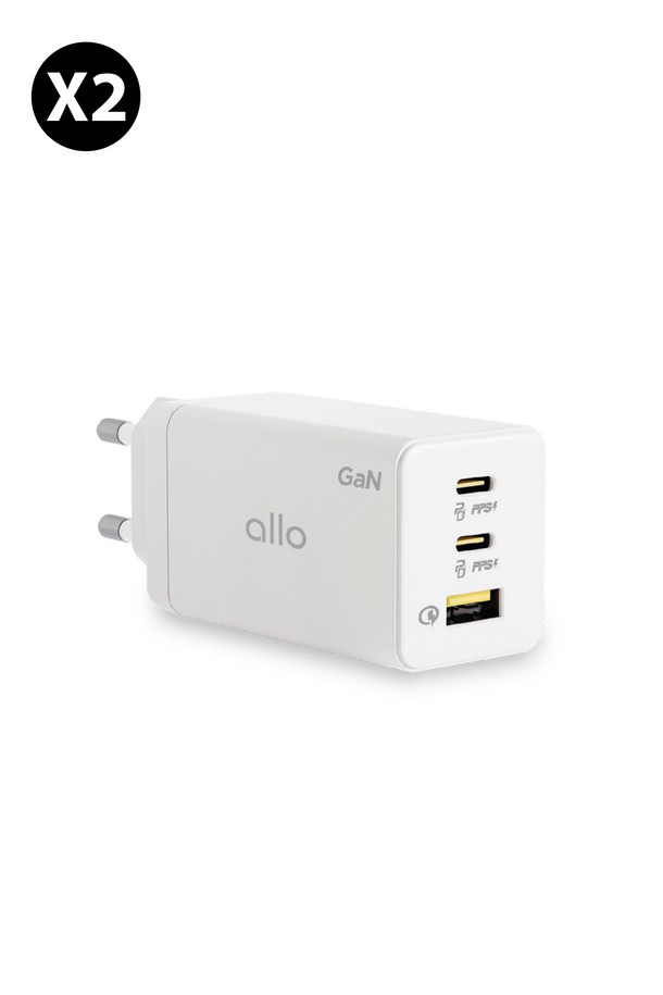 allo korea - 스마트기기/ ACC - [1+1]알로코리아 라이트 GaN 65W PD PPS QC 4.0 멀티 초고속 충전기 UC365G