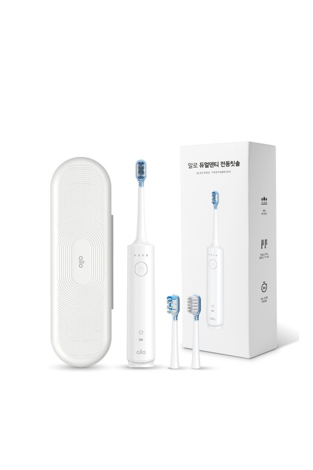 알로코리아 듀얼덴티 전동칫솔 ATA1S는 듀얼 진동 기능으로 더욱 꼼꼼한 구강 케어를 돕는 충전식 전동칫솔입니다. 깔끔한 화이트 색상의 플라스틱 소재로 제작되었으며, 충전기, 칫솔모, 충전 거치대가 구성품으로 포함되어 있습니다. 방수 기능을 갖춰 습한 환경에서도 안심하고 사용할 수 있으며, 구강 건강 관리에 도움을 줍니다. 듀얼 진동 기술은 치아 구석구석까지 효과적으로 세정해 줍니다.

