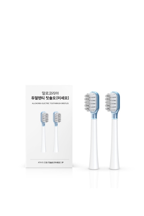 알로코리아 듀얼덴티 전동칫솔 ATA1S 전용 리필 칫솔모 2P입니다. 0.1mm 일반모 2개와 0.06mm 미세모 2개로 구성되어, 부드럽고 꼼꼼한 세정이 가능합니다. 저자극 극세사 칫솔모는 뛰어난 탄성 복원력과 함께 잇몸 건강을 생각한 설계를 제공합니다. FDA 인증을 받은 안전한 소재로 제작되었으며, 3개월 사용 권장 및 1년 AS 보증을 지원합니다. 실리콘 브러시 헤드로 더욱 위생적인 사용이 가능합니다.
