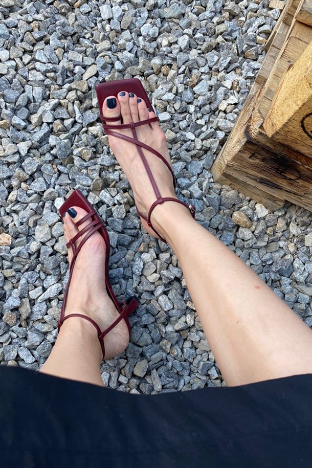 blanc sur blanc - 샌들 - Didie Sandals Leather Wine