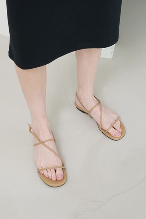 May Sandals Leather Beige