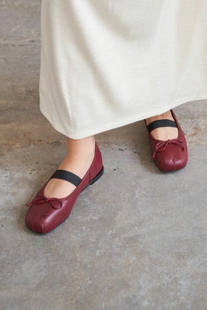 Lumi Ballet Flats Leather Wine