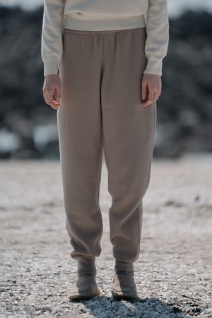 WOOL BLEND SET UP PANTS_BEIGE