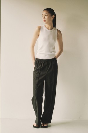 [23SS] BLACK STRAIGHT BANDING PANTS