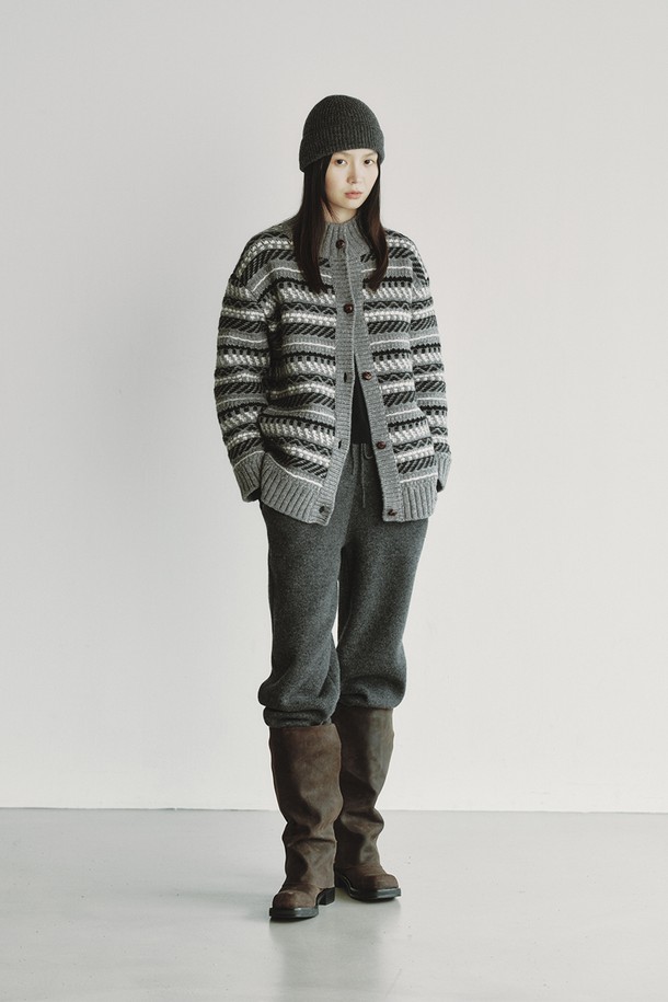 REPLAIN - 점퍼 - CHUNKY KNIT JUMPER_GREY