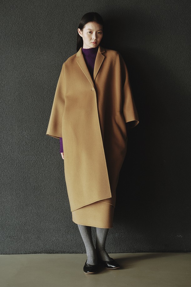 REPLAIN - 코트 - WOOL HANDMADE DOLMAN COAT_CAMEL