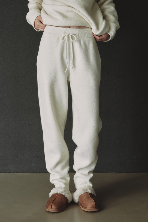 REPLAIN - 팬츠 - CASHMERE 10 JOGGER PANTS_OFF WHITE