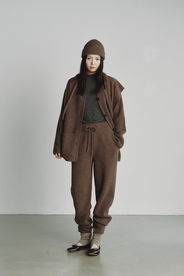 REPLAIN - 팬츠 - CASHMERE 10 JOGGER PANTS_BROWN