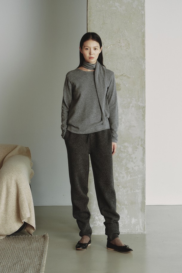 REPLAIN - 팬츠 - CASHMERE 10 JOGGER PANTS_DARK GREY