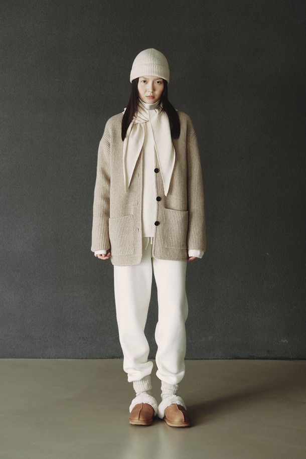 REPLAIN - 가디건 - CASHMERE 10 BOXY CARDIGAN_BEIGE