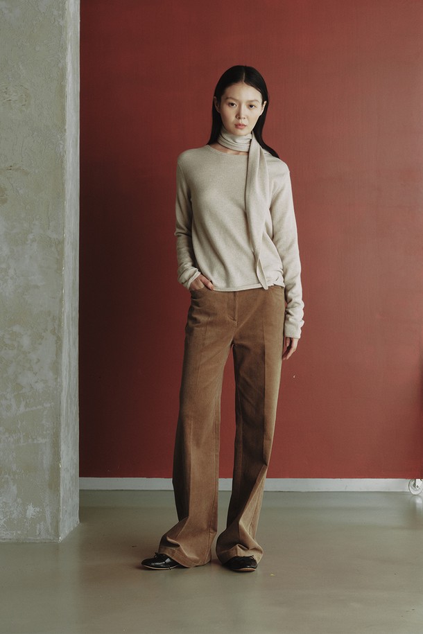 REPLAIN - 롱/미디팬츠 - CORDUROY STRAIGHT PANTS_BEIGE