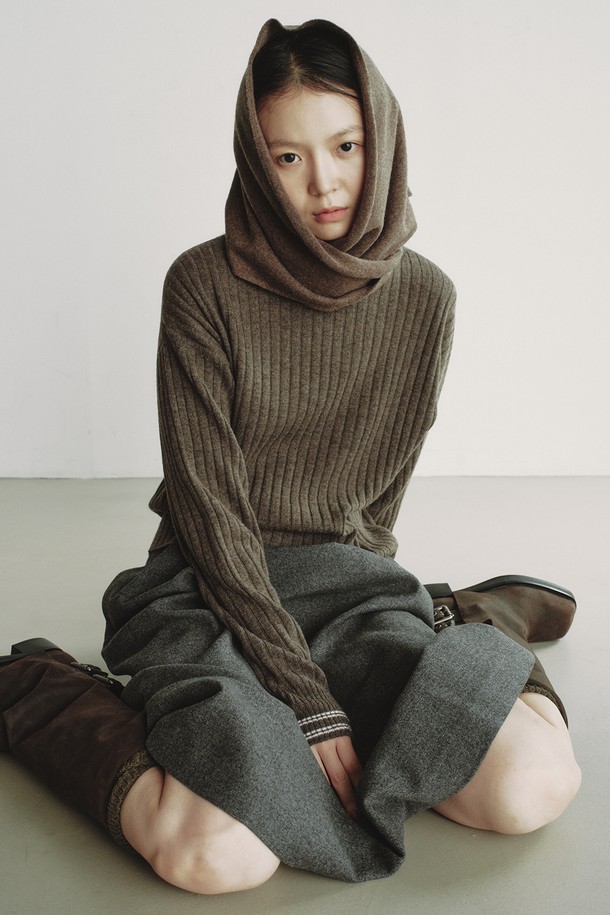 REPLAIN - 스카프/머플러 - CASHMERE 10 TRIANGLE MUFFLER_BROWN