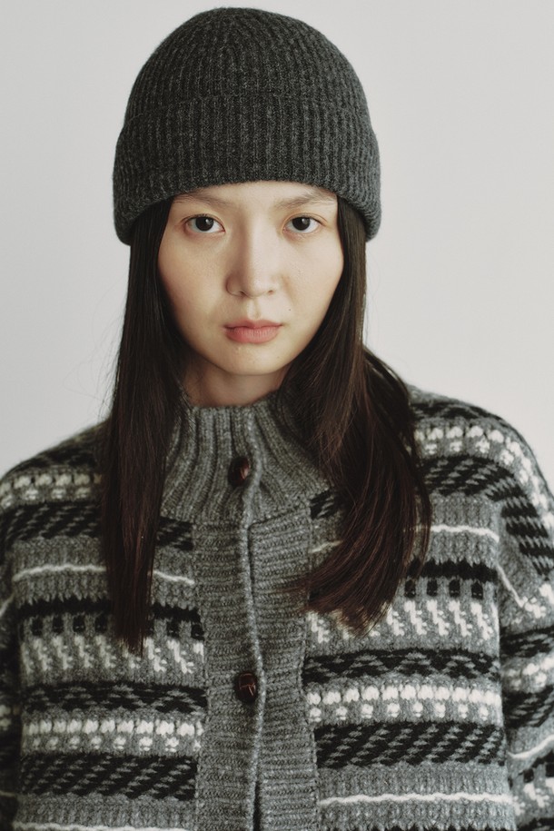 REPLAIN - 모자 - CASHMERE 10 BEANIE_DARK GREY