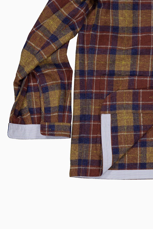 REPLAIN - 자켓 - OVERSIZE CHECK JACKET_BROWN