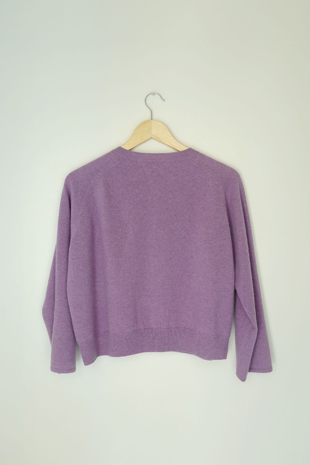 REPLAIN - 가디건 - (YEONXJAE COLLABO) WOOL CASHEMERE CARDIGAN_VIOLET