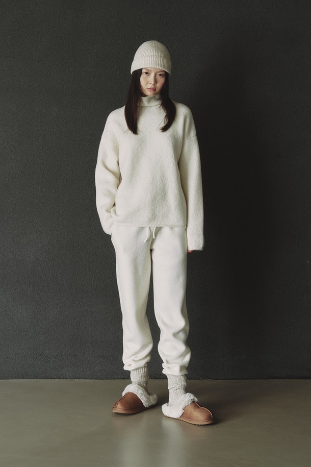 REPLAIN - 터틀넥 - SNOWY CHUNKY KNIT_IVORY