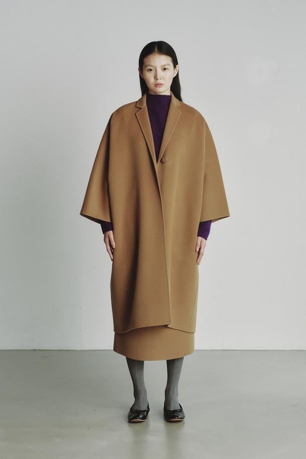 REPLAIN - 코트 - WOOL HANDMADE DOLMAN COAT_CAMEL