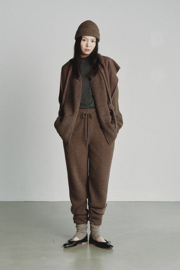 REPLAIN - 팬츠 - CASHMERE 10 JOGGER PANTS_BROWN