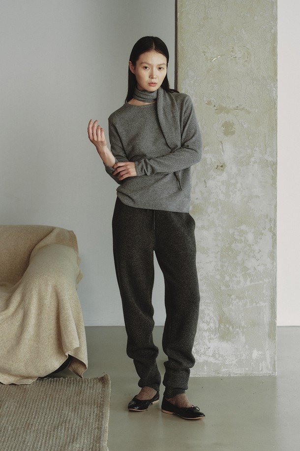 REPLAIN - 팬츠 - CASHMERE 10 JOGGER PANTS_DARK GREY