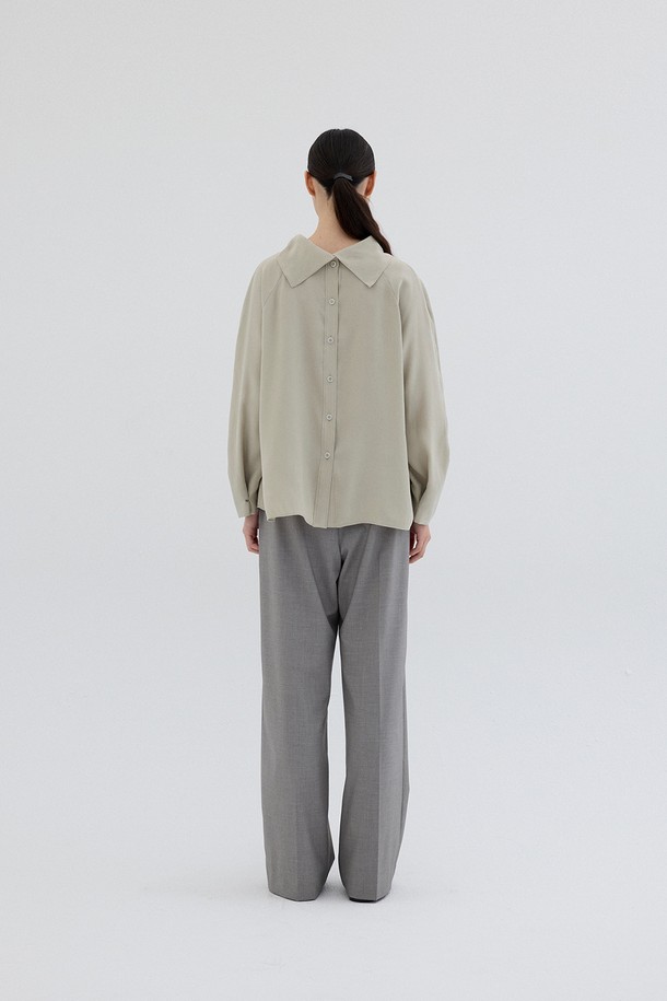 REPLAIN - 블라우스 - BACK BUTTON BLOUSE_MINT