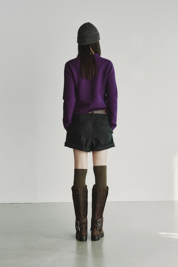 REPLAIN - 스웨터 - STITCH TURTLE KNIT_VIOLET