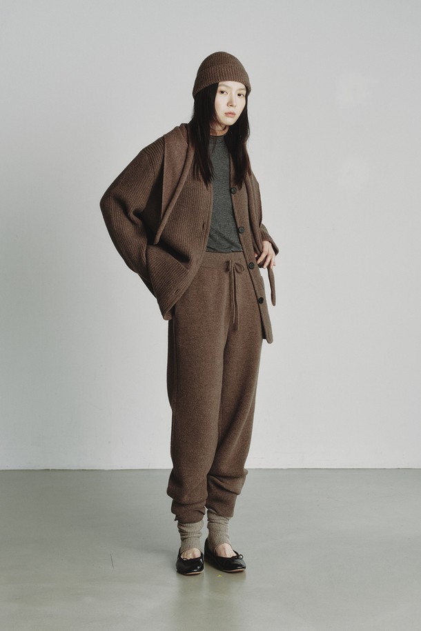 REPLAIN - 팬츠 - CASHMERE 10 JOGGER PANTS_BROWN