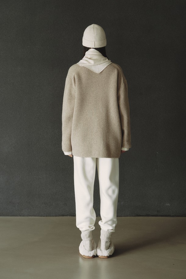 REPLAIN - 가디건 - CASHMERE 10 BOXY CARDIGAN_BEIGE