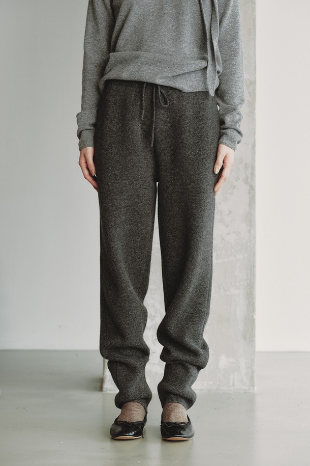 REPLAIN - 팬츠 - CASHMERE 10 JOGGER PANTS_DARK GREY