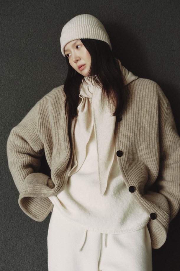 REPLAIN - 스카프/머플러 - CASHMERE 10 TRIANGLE MUFFLER_PALE BEIGE