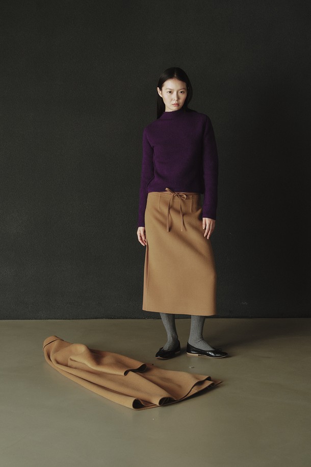 REPLAIN - 스웨터 - STITCH TURTLE KNIT_VIOLET