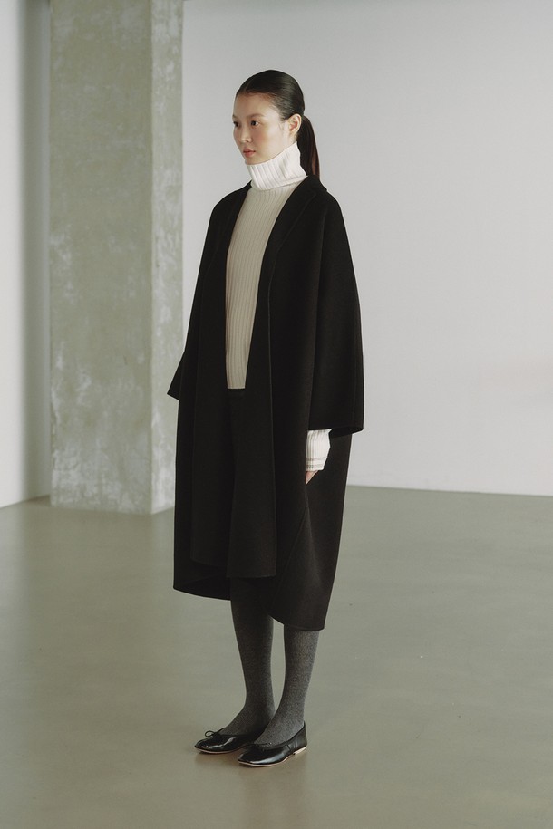 REPLAIN - 코트 - WOOL HANDMADE DOLMAN COAT_BLACK