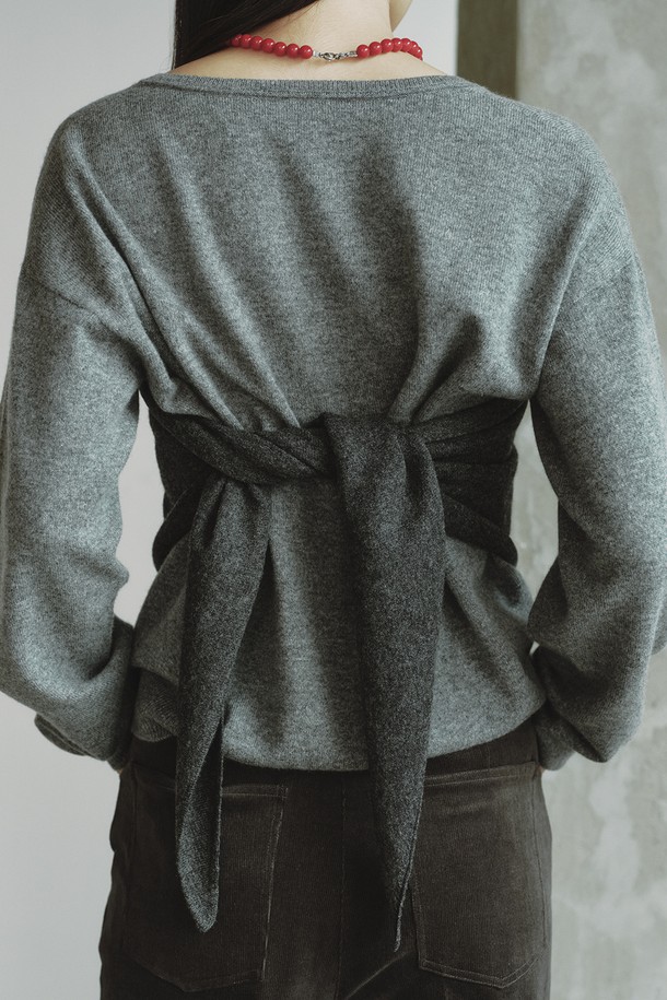 REPLAIN - 스카프/머플러 - CASHMERE 10 TRIANGLE MUFFLER_DARK GREY