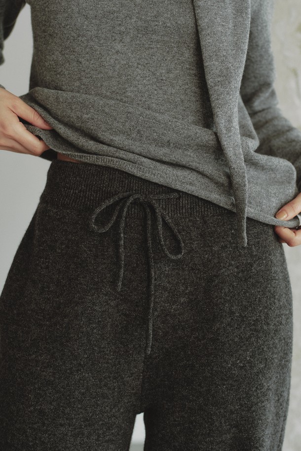 REPLAIN - 팬츠 - CASHMERE 10 JOGGER PANTS_DARK GREY