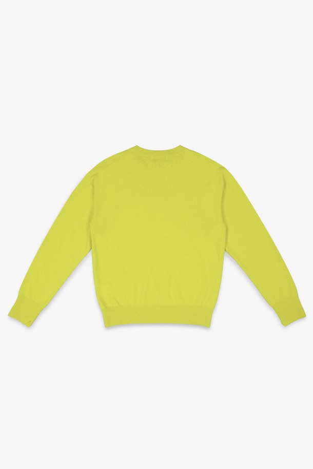 RePLAIN - 니트 / 가디건 - NEW CASHMERE BLENDED BASIC KNIT TOP_YELLOW