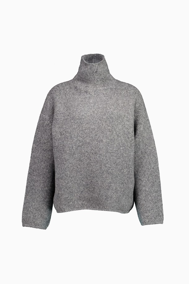 REPLAIN - 터틀넥 - SNOWY CHUNKY KNIT_GREY