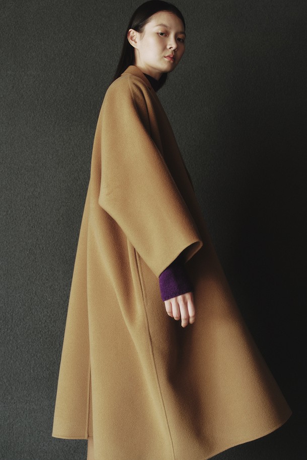 REPLAIN - 코트 - WOOL HANDMADE DOLMAN COAT_CAMEL