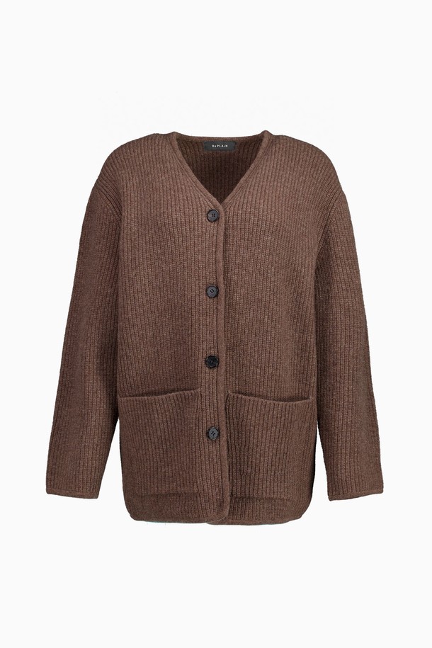 REPLAIN - 가디건 - CASHMERE 10 BOXY CARDIGAN_BROWN