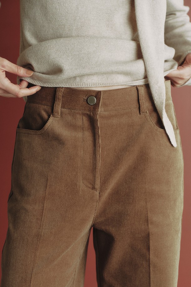 REPLAIN - 롱/미디팬츠 - CORDUROY STRAIGHT PANTS_BEIGE